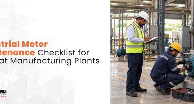 Industrial motors maintenance checklist